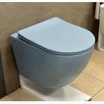   Galatea Design Bulat Miska bezrantowa z deską wolnoopadającą 49x37 blue matt/niebieski mat GDB2342ML W MAGAZYNIE!!