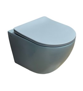   Galatea Design Bulat Miska bezrantowa z deską wolnoopadającą 49x37 blue matt/niebieski mat GDB2342ML W MAGAZYNIE!!