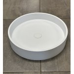   Tondo Umywalka stawiana na blat ∅48 cm biały mat z korkiem klik klak GD1157TMW WYPRZEDAŻ !!!