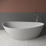 Inbalia Capri Wanna wolnostojąca 150x70 biały mat z korkiem klik klak chrom BTFS00100C00M110I
