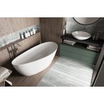 Inbalia Capri Wanna wolnostojąca 150x70 biały mat z korkiem klik klak chrom BTFS00100C00M110I