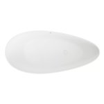 Inbalia Capri Wanna wolnostojąca 150x70 biały mat z korkiem klik klak chrom BTFS00100C00M110I
