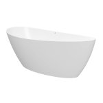 Inbalia Capri Wanna wolnostojąca 150x70 biały mat z korkiem klik klak chrom BTFS00100C00M110I