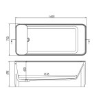 Galatea Design Paper Wanna 160x73 biały połysk GWPAP160.GPB.WH