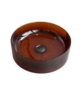   Galatea Design Tondo Umywalka ∅40 dark brown z korkiem klik klak black matt GDFU2018DB W MAGAZYNIE!!