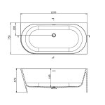 Galatea Design Wallup Wanna 160x75 z prawej biały mat GWWAL/P160.GMB.WH