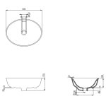  Burlington Guild Umywalka 50x38 biały GU5038SCW W MAGAZYNIE!!