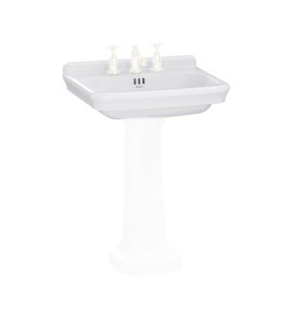 Burlington Guild Umywalka 62x51z 3 otworami biały GU0623SCW