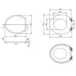 Burlington Guild Deska wolnoopadająca niebiska GU6105B