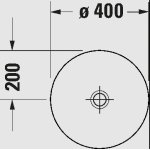       Duravit D-Neo Umywalka ⌀40 biały 2371400070 