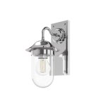 Burlington Guild Kinkiet ścienny chrom + klosz przezroczysty GUL002C
