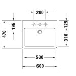       Duravit Vero Umywalka 60x47 biały 0454600000