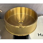   Galatea Design Circle 2 Umywalka stalowa stawiana Ø40 z korkiem klik-klak Brushed Gold PVD GD5515SR PROMOCJA JESIENNA!! W MAGAZYNIE!!