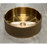   Galatea Design Circle 2 Umywalka stalowa stawiana Ø40 z korkiem klik-klak Brushed Rose Gold PVD GD5515RG WYPRZEDAŻ EKSPOZYCJI!!