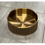   Galatea Design Circle 2 Umywalka stalowa stawiana Ø40 z korkiem klik-klak Brushed Rose Gold PVD GD5515RG WYPRZEDAŻ EKSPOZYCJI!!