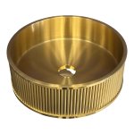  Galatea Design Circle 2 Umywalka stalowa stawiana Ø40 z korkiem klik-klak Brushed Gold PVD GD5515SR PROMOCJA JESIENNA!! W MAGAZYNIE!!