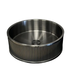   Galatea Design Circle 2 Umywalka stalowa stawiana Ø40 z korkiem klik-klak Brushed Gunmetal PVD GD5515GM W MAGAZYNIE!!