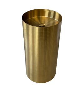 Galatea Design Circle Stand Umywalka wolnostojąca ∅40 z korkiem klik klak brushed gold GD8823SR