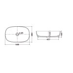   Galatea Design Reflex Umywalka 58x38 light brown GDFY2027LB WYBRZEDAŻ KOLORU W MAGAZYNIE!!