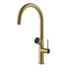 Gessi Vita Bateria zlewozmywakowa jednouchwytowa hot/cold brass brushed 60720.727/HOT-COLD