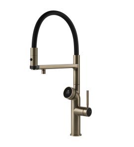 Gessi Vita Bateria zlewozmywakowa jednouchwytowa finox brushed nickel 60722.149/HOT-COLD
