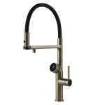 Gessi Vita Bateria zlewozmywakowa jednouchwytowa finox brushed nickel 60722.149/HOT-COLD