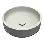     Galatea Design Twoh Umywalka Ø40 z korkiem klik klak grey mat GUTWH40.KMM.GR+GUPIL.GRM
