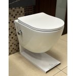    Galatea Design Bulat Miska bezrantowa 49x37 z funkcją bidetki z deską wolnoopadającą biały połysk GDG112GW WYPRZEDAŻ EKSPOZYCJI!!