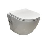    Galatea Design Bulat Miska bezrantowa 49x37 z funkcją bidetki z deską wolnoopadającą biały połysk GDG112GW WYPRZEDAŻ EKSPOZYCJI!!