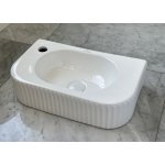   Galatea Design Belang Umywalka 45x27 z korkiem klik klak biały połysk GDW117GW 