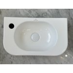   Galatea Design Belang Umywalka 45x27 z korkiem klik klak biały połysk GDW117GW 