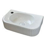   Galatea Design Belang Umywalka 45x27 z korkiem klik klak biały połysk GDW117GW 