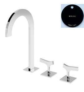 Bruma Royale Bateria umywalkowa 3-otworowa z korkiem Click-Clack Night Sky 1922641NS
