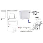   Burlington Guild Miska bezrantowa ze spłuczką 69,3x44 biały GU6115CW+GU7005CW W MAGAZYNIE!!