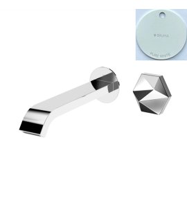 Bruma Utopia Bateria umywalkowa podtynkowa z korkiem Click-Clack Pure White 1838510PW