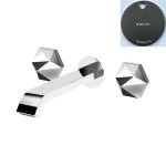 Bruma Utopia Bateria umywalkowa podtynkowa 3-otworowa z korkiem Click-Clack Gunmetal 1838610MG