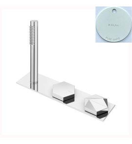 Bruma Utopia Bateria wannowo-natryskowa na brzeg wanny Pure white 1832002PW
