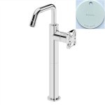 Bruma Navy Bateria bidetowa jednootworowa wysoka z korkiem Click-Clack Pure White 1902211PW