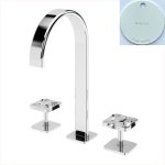 Bruma Navy Bateria umywalkowa 3-otworowa bez korka Pure White 1902501PW