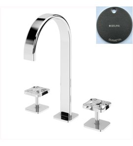 Bruma Navy Bateria umywalkowa 3-otworowa bez korka Gunmetal 1902501MG