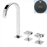 Bruma Navy Bateria umywalkowa 3-otworowa z korkiem Click-Clack Gunmetal 1902611MG