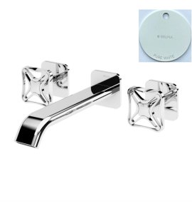 Bruma Navy Bateria umywalkowa podtynkowa 3-otworowa bez korka Pure White 1908601PW