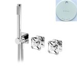 Bruma Navy Bateria natryskowa podtynkowa z zestawem natryskowym Pure White 1901431PW