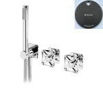 Bruma Navy Bateria natryskowa podtynkowa z zestawem natryskowym Gunmetal 1901421MG