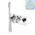 Bruma Navy Bateria natryskowa podtynkowa termostatyczna z zestawem natryskowym Pure White 1902021PW