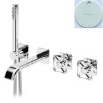 Bruma Navy Bateria wannowo-natryskowa podtynkowa z zestawem natryskowym Pure White 1901021PW