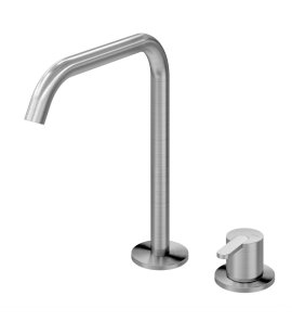   Bruma X-Alpha Bateria umywalkowa 2-otworowa montowana na blacie Satin stainless steel 1860006IS W MAGAZYNIE!!