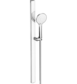   Duravit MinusFlow Zestaw prysznicowy ze słuchawką i wężem chrom/biały połysk UV0682004005