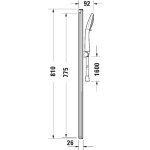   Duravit MinusFlow Zestaw prysznicowy ze słuchawką i wężem chrom/biały połysk UV0682004005
