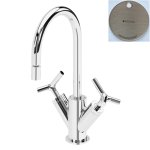 Bruma Genesi Bateria bidetowa 2-uchwytowa z korkiem Click-Clack Morning Mist 1910211MM